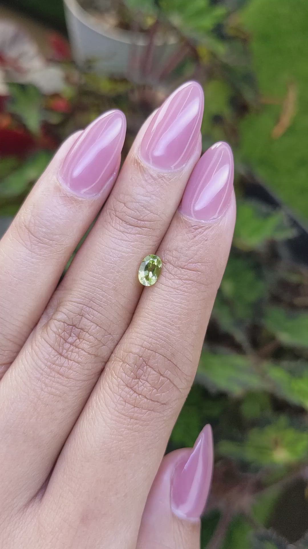 0.52 Ct. Yellowish Green Peridot from Ceylon (Sri Lanka) Size Video