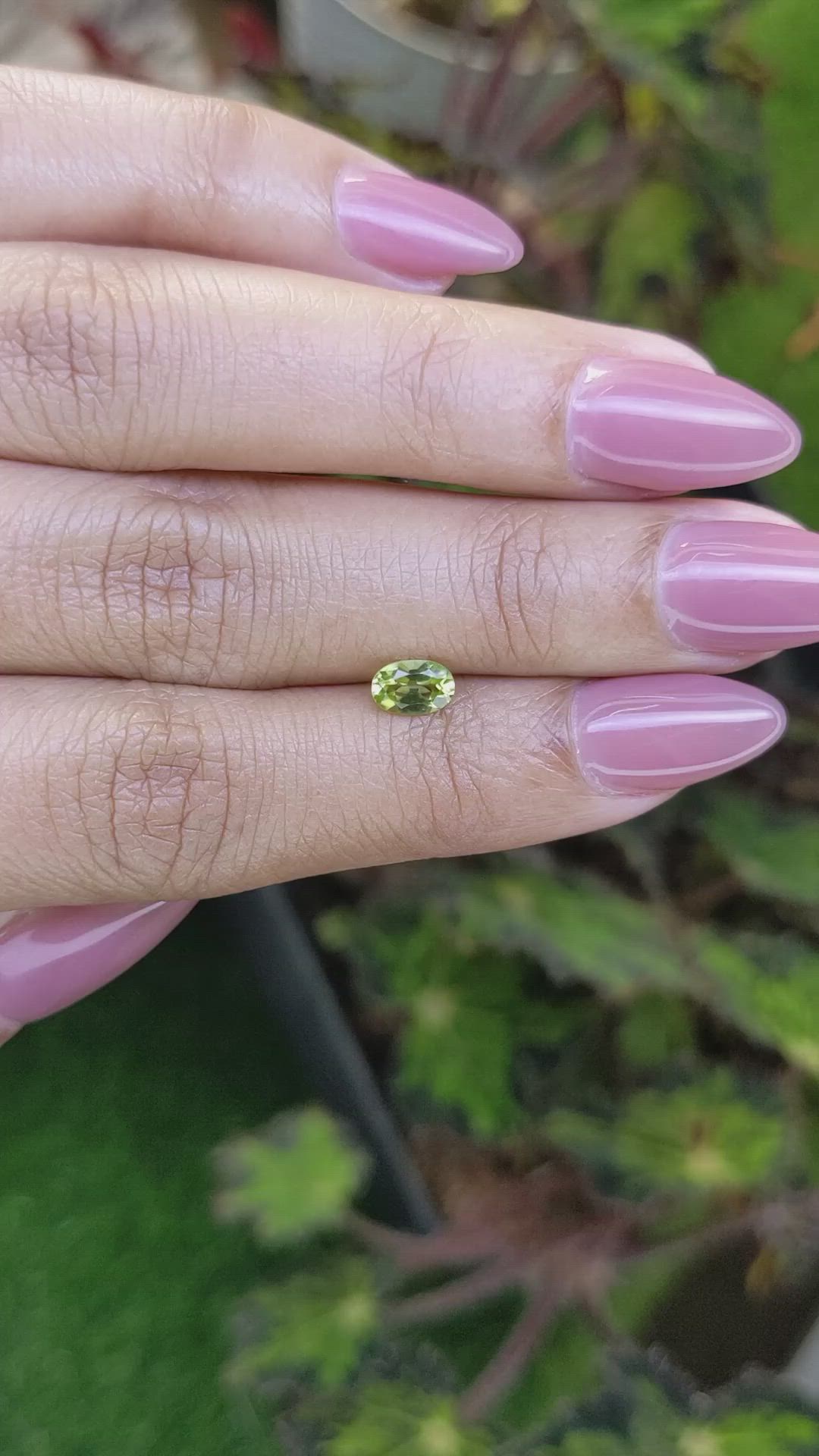 0.52 Ct. Yellowish Green Peridot from Ceylon (Sri Lanka) Size Video