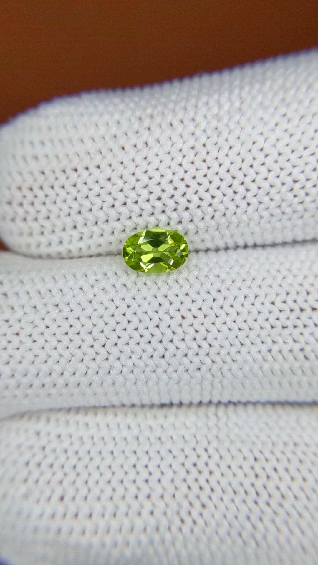 0.52 Ct. Yellowish Green Peridot from Ceylon (Sri Lanka) Size Video