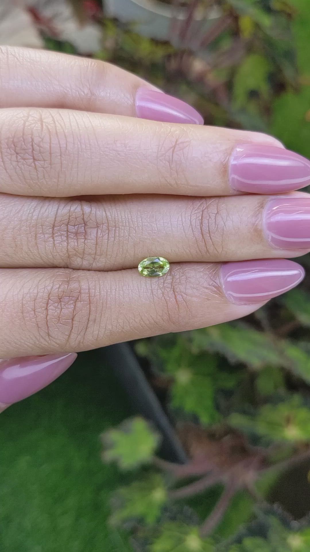 0.44 Ct. Yellowish Green Peridot from Ceylon (Sri Lanka) Size Video