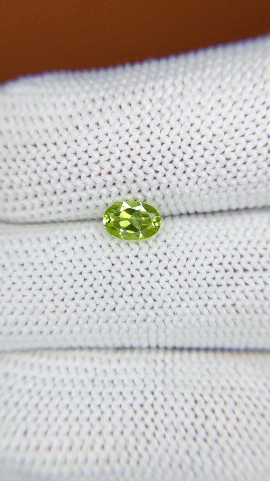 0.52 Ct. Yellowish Green Peridot from Ceylon (Sri Lanka) Size Video
