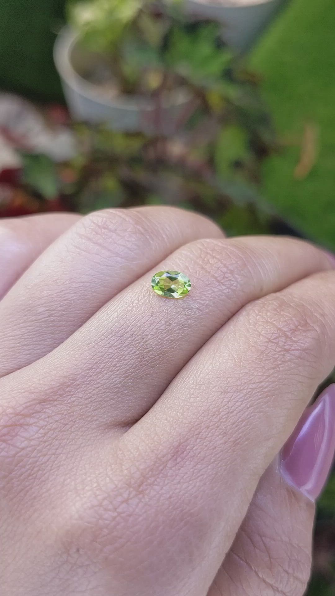 0.52 Ct. Yellowish Green Peridot from Ceylon (Sri Lanka) Size Video