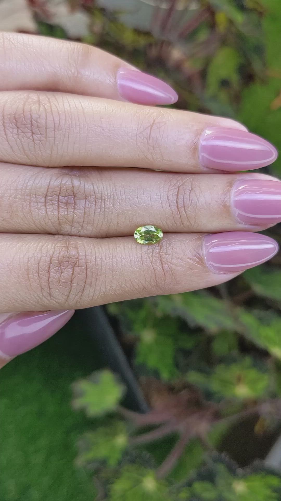 0.52 Ct. Yellowish Green Peridot from Ceylon (Sri Lanka) Size Video