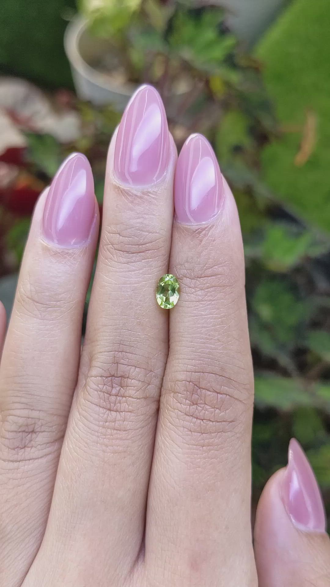 0.52 Ct. Yellowish Green Peridot from Ceylon (Sri Lanka) Size Video
