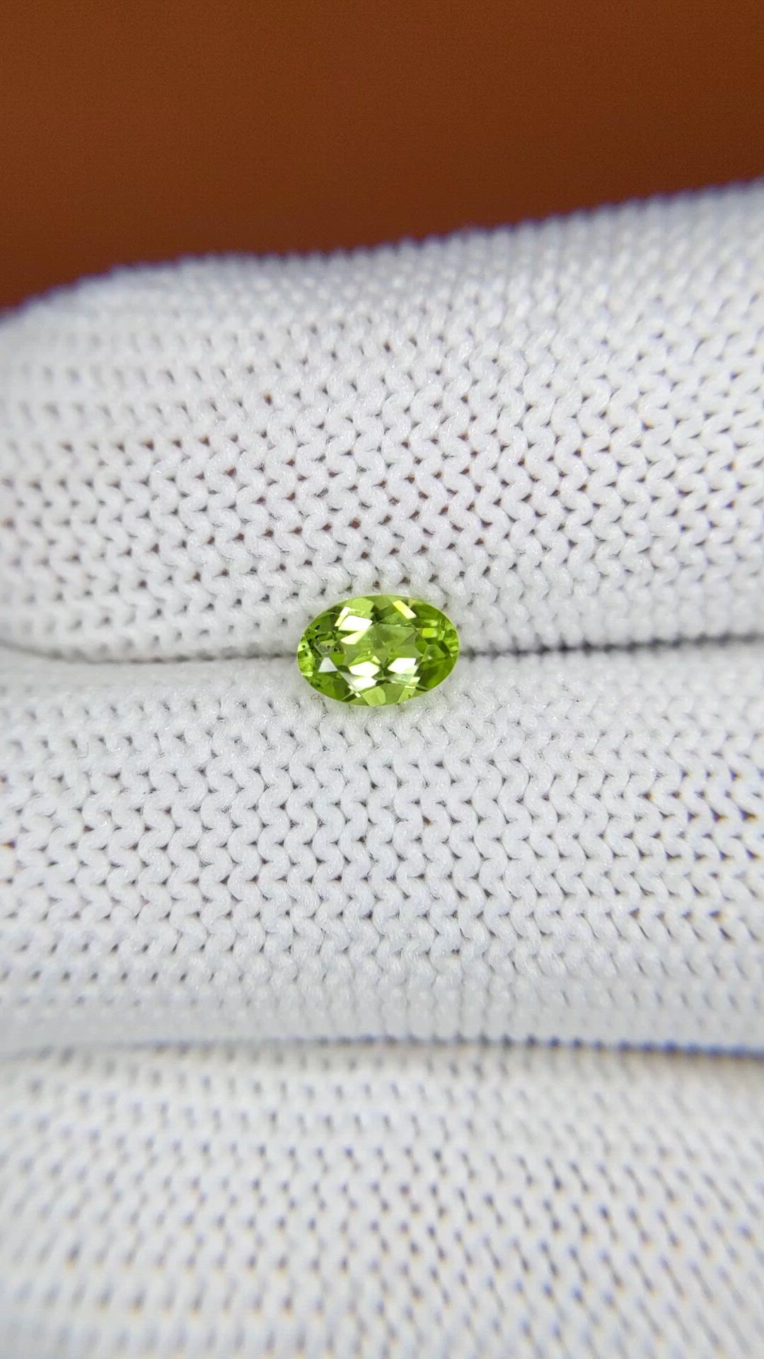 0.57 Ct. Yellowish Green Peridot from Ceylon (Sri Lanka) Size Video