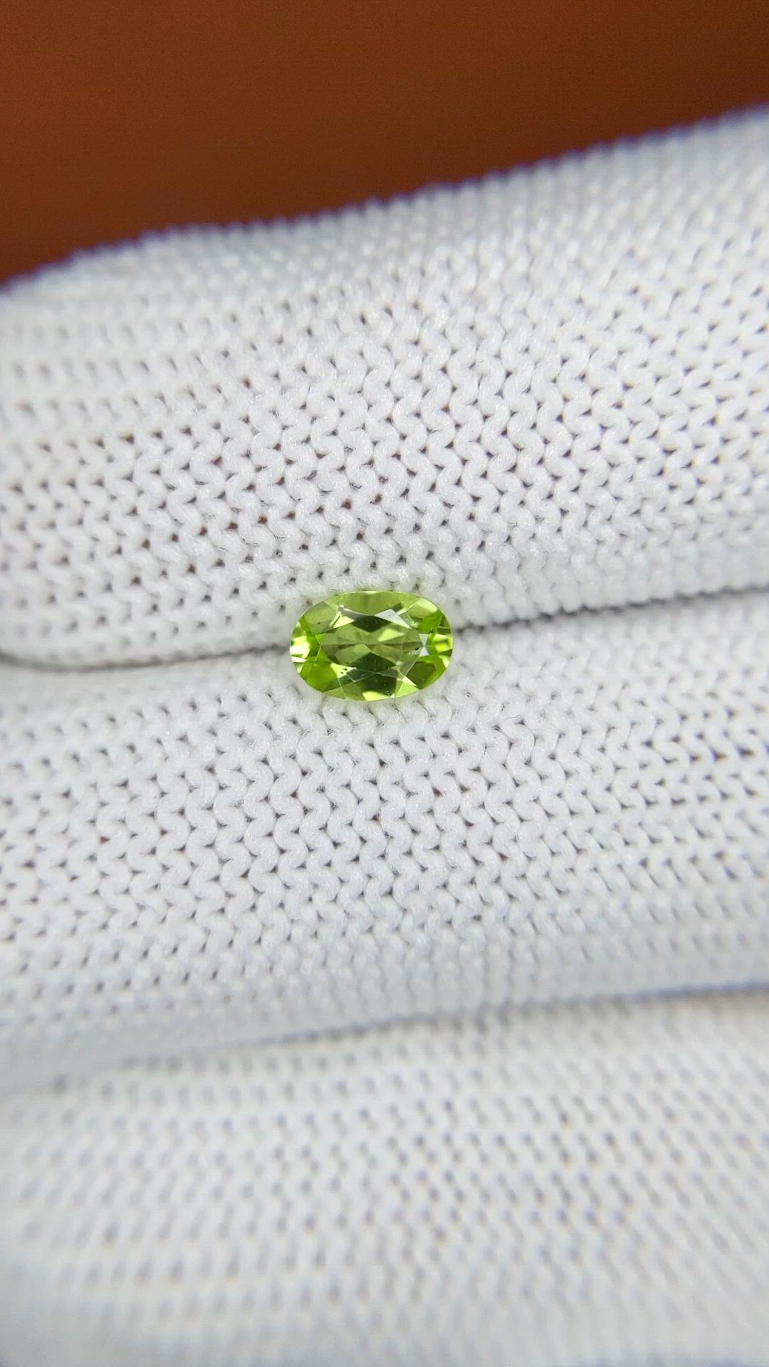 0.51 Ct. Yellowish Green Peridot from Ceylon (Sri Lanka) Size Video
