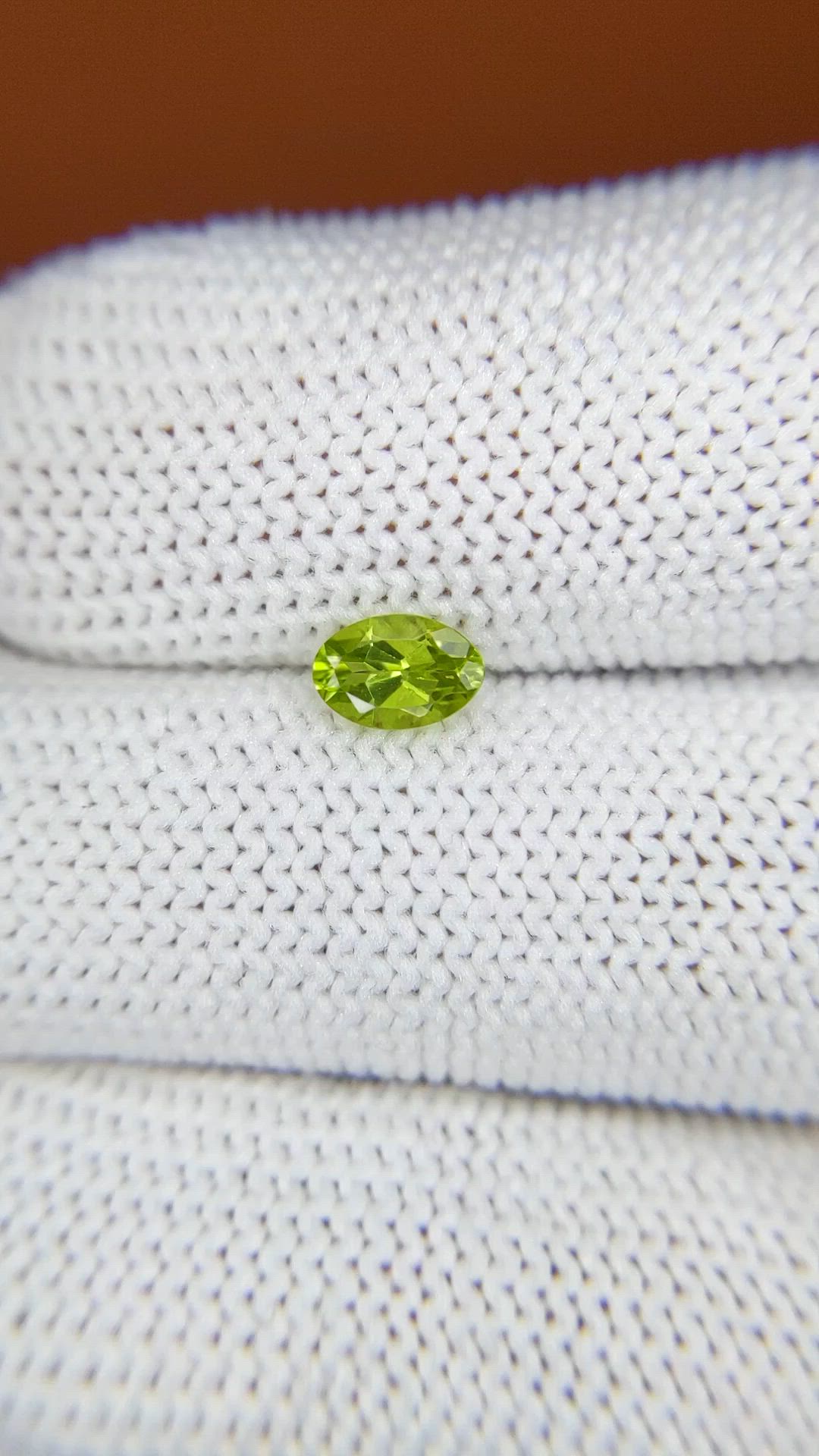0.47 Ct. Yellowish Green Peridot from Ceylon (Sri Lanka) Size Video