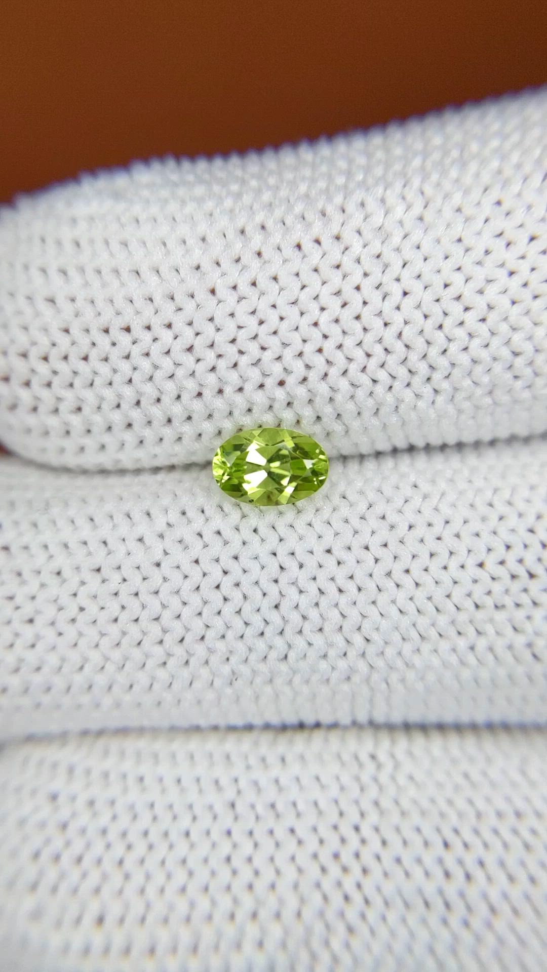 0.55 Ct. Yellowish Green Peridot from Ceylon (Sri Lanka) Size Video