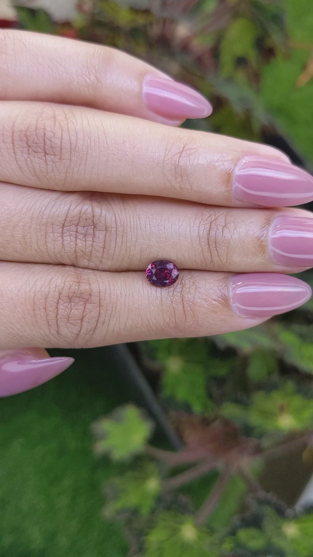 1.02 Ct. Purplish Red Spinel from Ceylon (Sri Lanka) Size Video