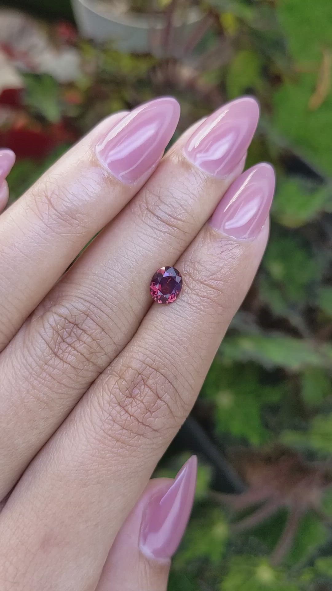 1.02 Ct. Purplish Red Spinel from Ceylon (Sri Lanka) Size Video