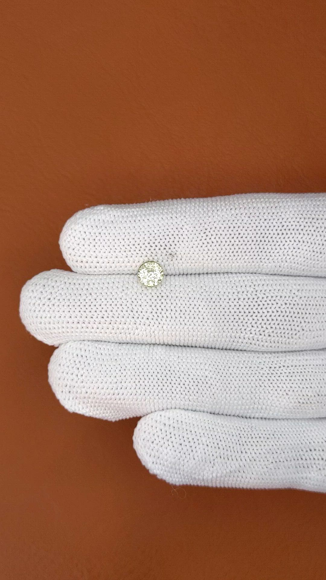 1.20 Ct. Yellow Zircon from Ceylon (Sri Lanka) Size Video