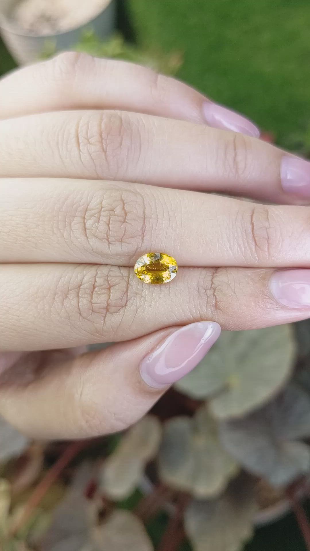 1.26 Ct. Orange Zircon from Ceylon (Sri Lanka) Size Video