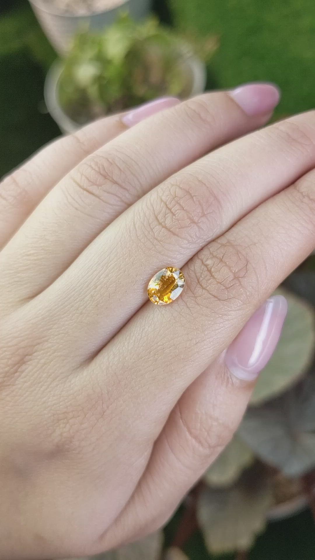 1.26 Ct. Orange Zircon from Ceylon (Sri Lanka) Size Video