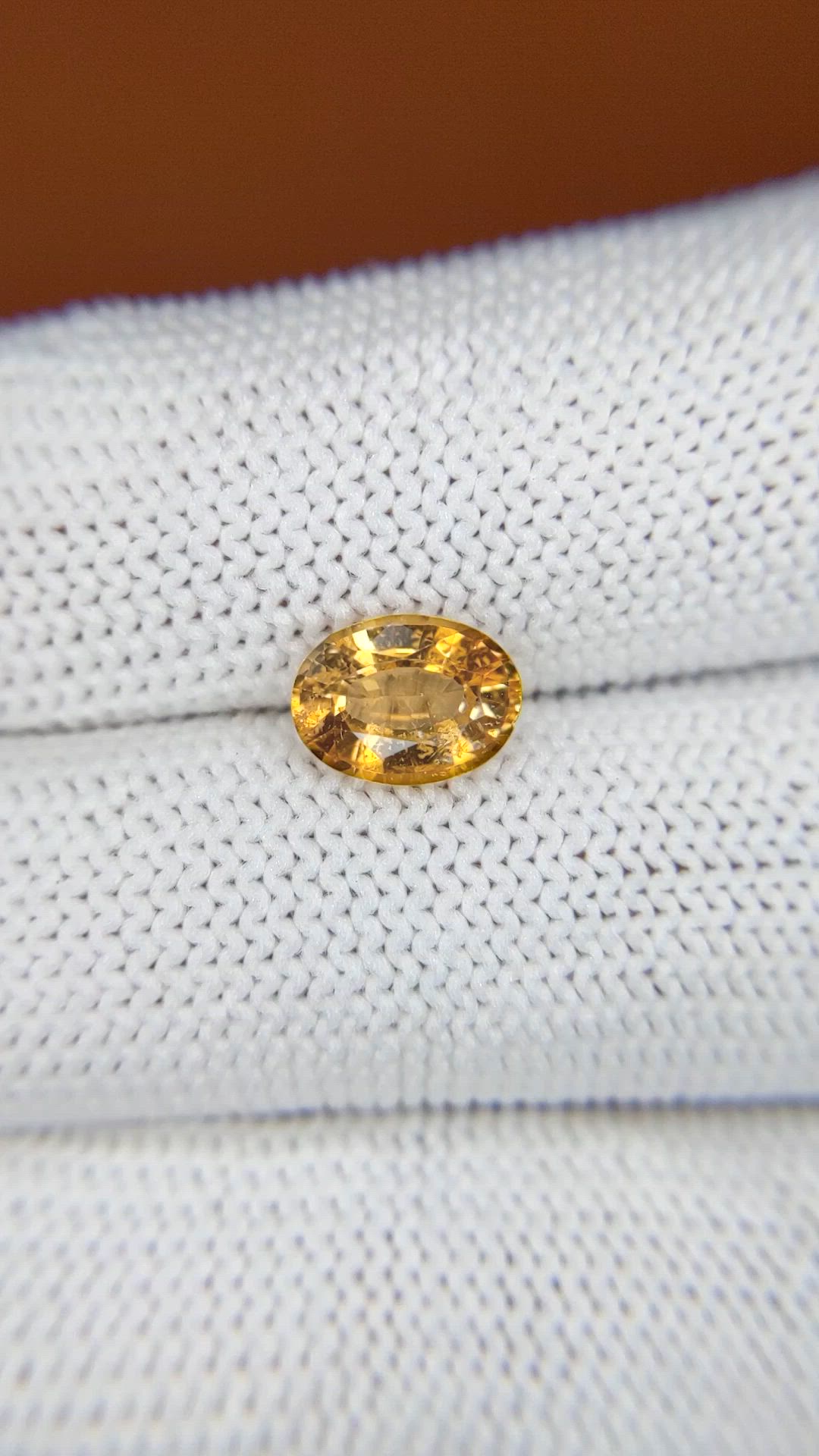 1.26 Ct. Orange Zircon from Ceylon (Sri Lanka) Size Video