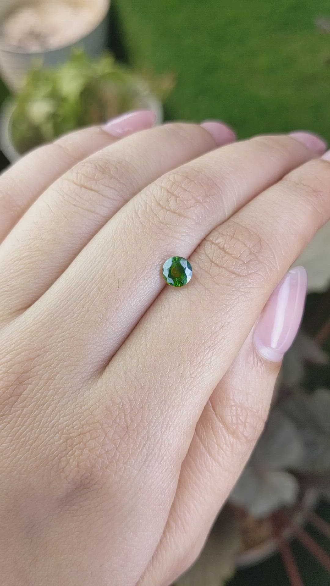 0.96 Ct. Green Zircon from Ceylon (Sri Lanka) Size Video