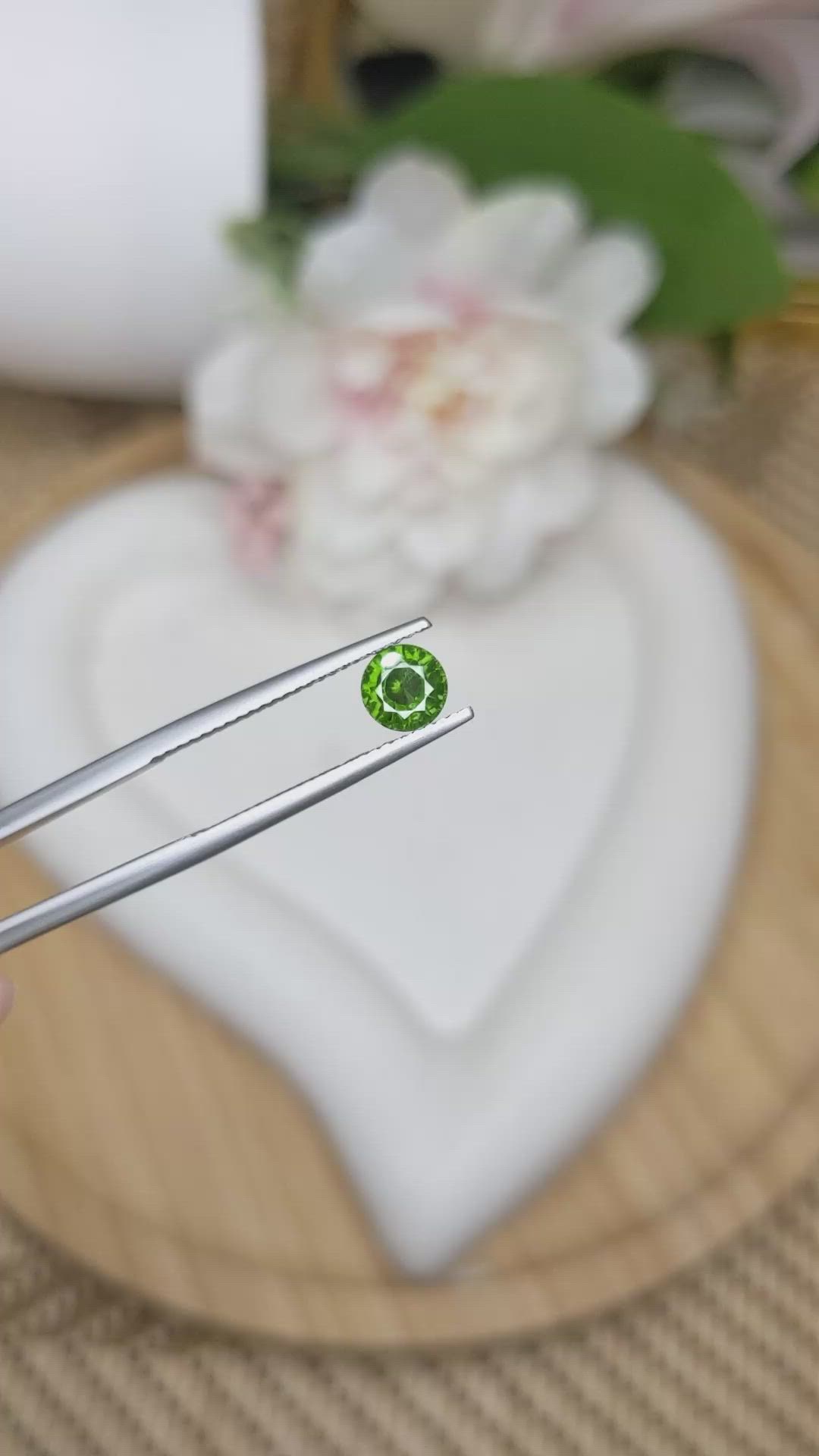 0.96 Ct. Green Zircon from Ceylon (Sri Lanka) Size Video