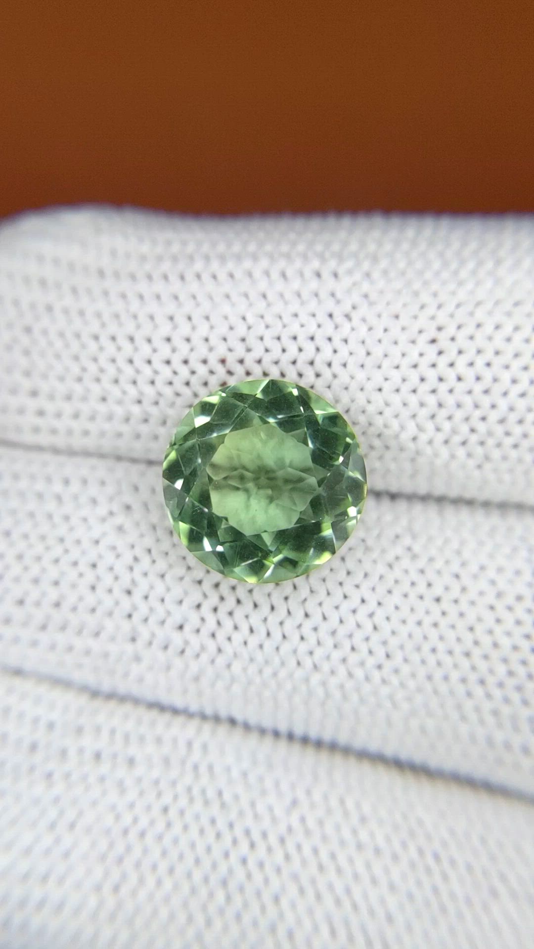 5.78 Ct. Green Prasiolite from Brazil Size Video