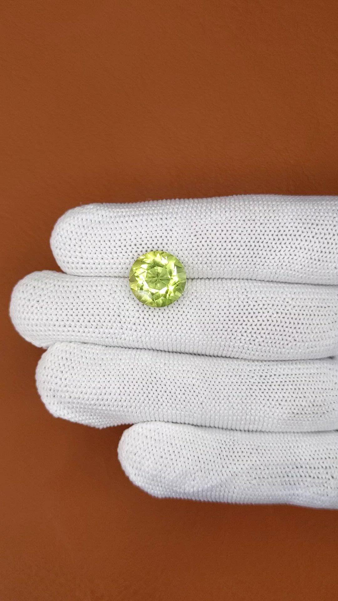 5.65 Ct. Yellowish Green Prasiolite from Brazil Size Video