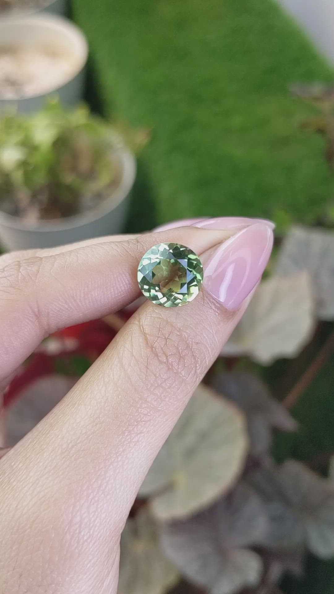 5.63 Ct. Green Prasiolite from Brazil Size Video
