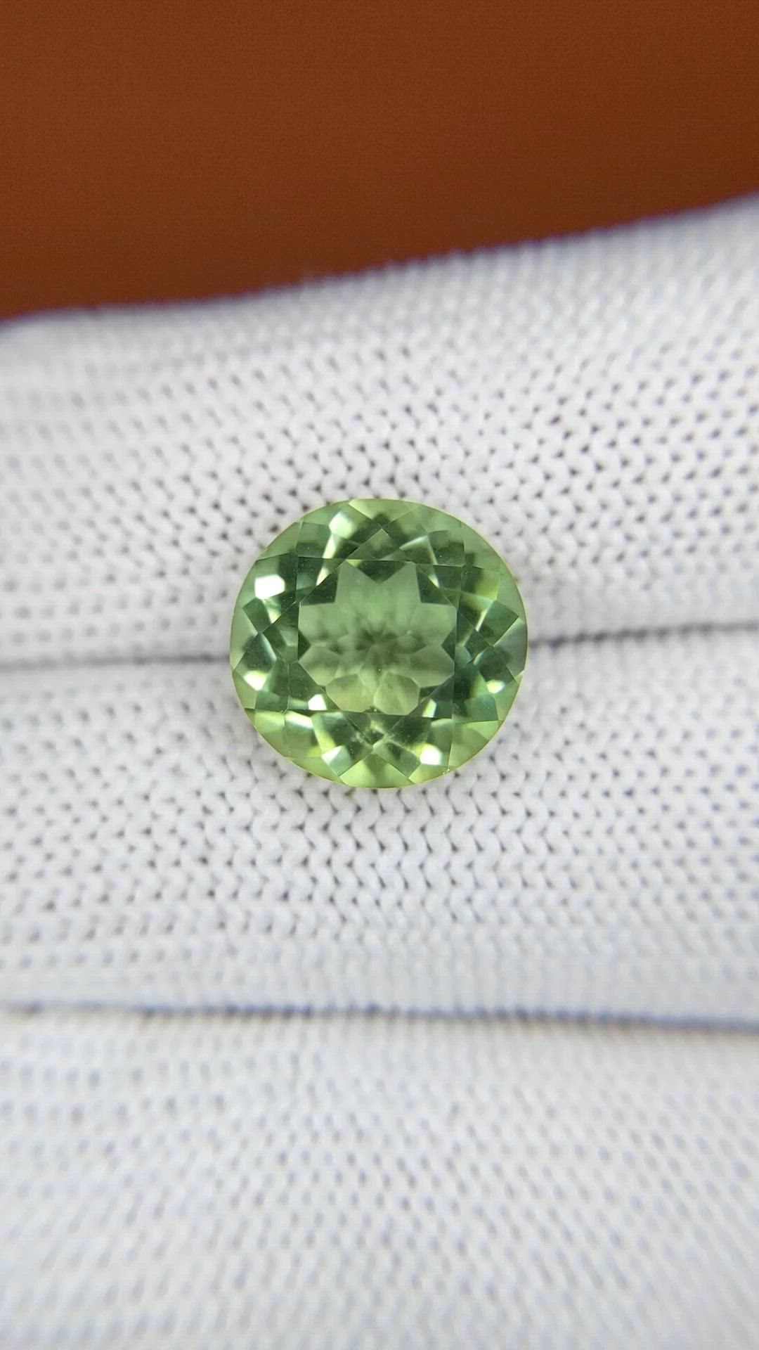 5.63 Ct. Green Prasiolite from Brazil Size Video