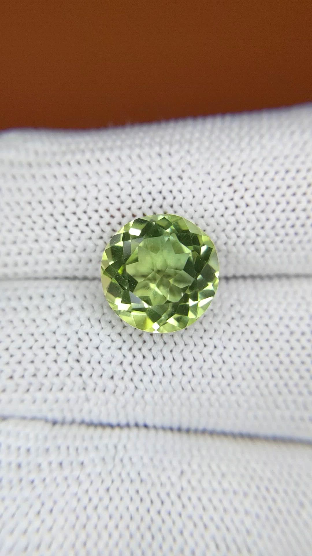 5.47 Ct. Yellowish Green Prasiolite from Brazil Size Video
