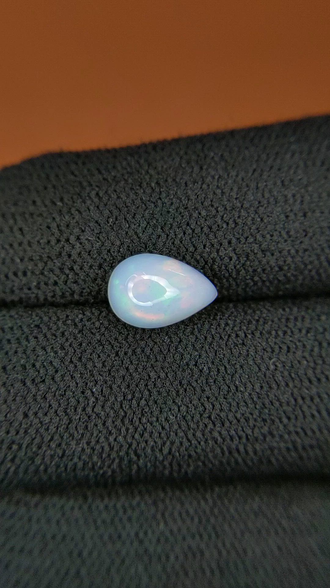 1.34 Ct. Multi Color Cabochon White Opal (Light Opal) from Brazil Size Video