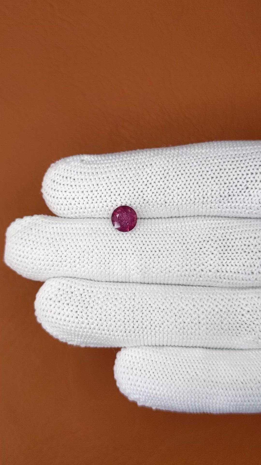 1.13 Ct. Pinkish Purple Spinel from Ceylon (Sri Lanka) Size Video