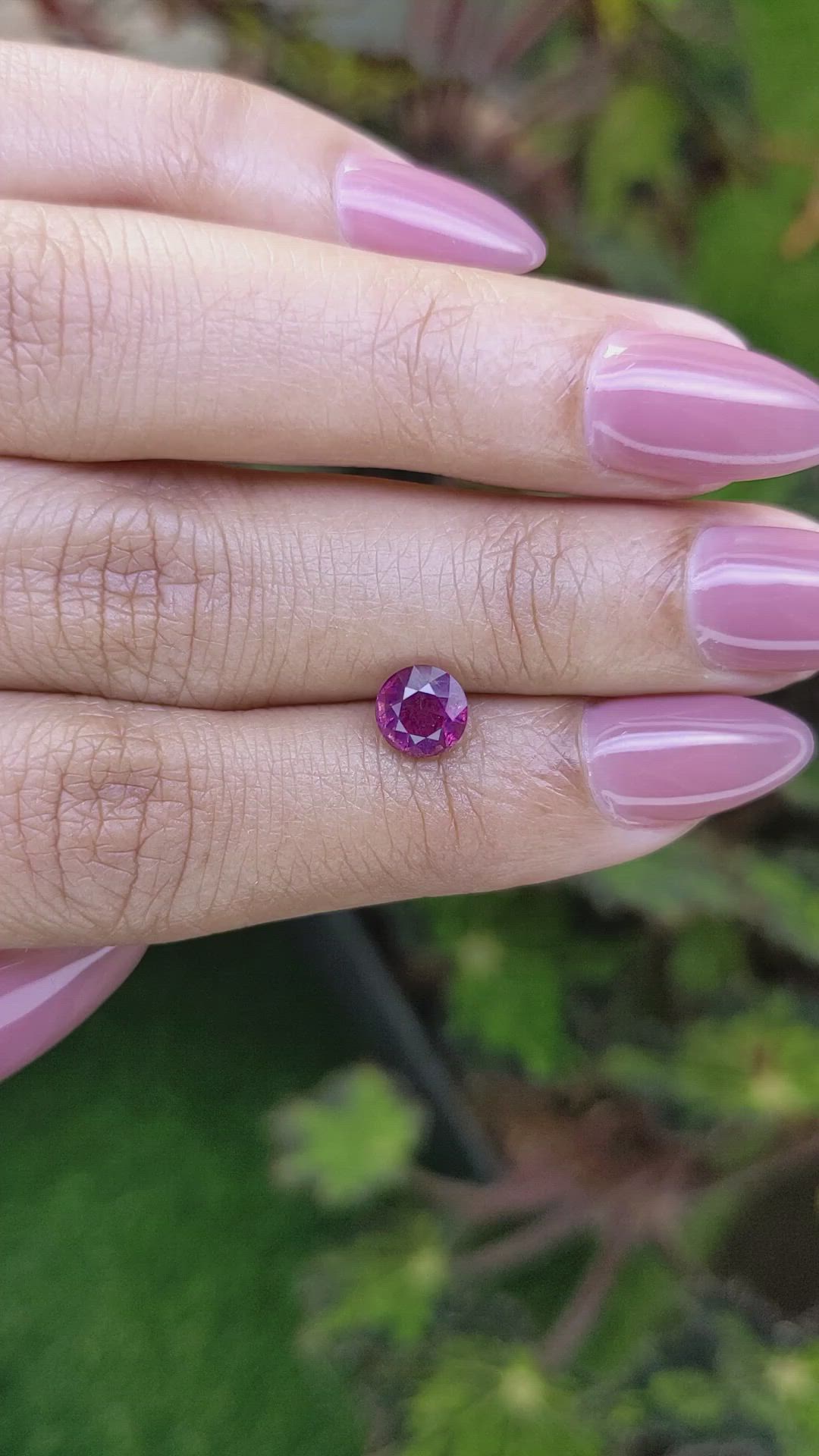 1.13 Ct. Pinkish Purple Spinel from Ceylon (Sri Lanka) Size Video