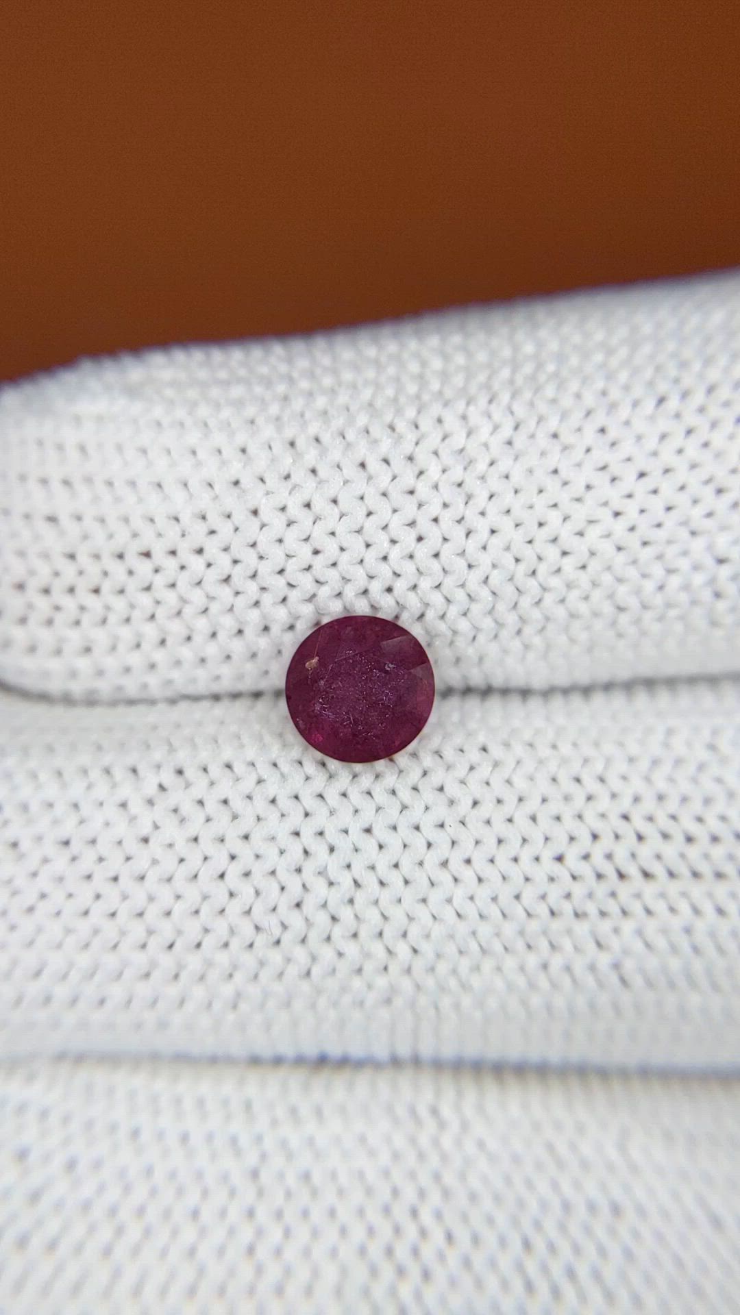 1.13 Ct. Pinkish Purple Spinel from Ceylon (Sri Lanka) Size Video