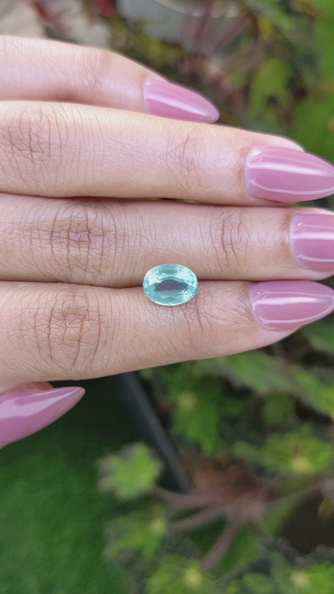 2.04 Ct. Greenish Blue Aquamarine from Ceylon (Sri Lanka) Size Video