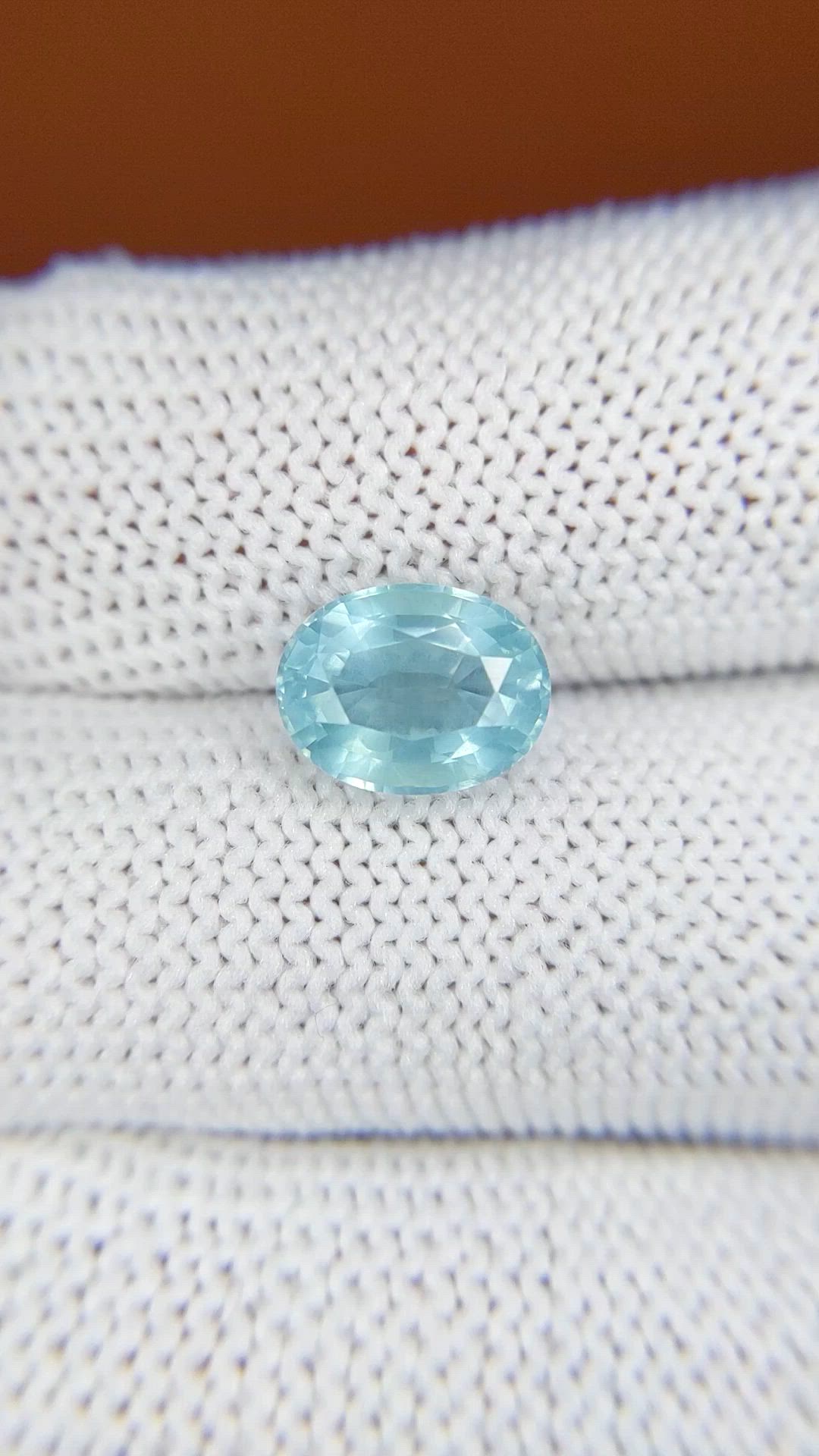 2.04 Ct. Greenish Blue Aquamarine from Ceylon (Sri Lanka) Size Video