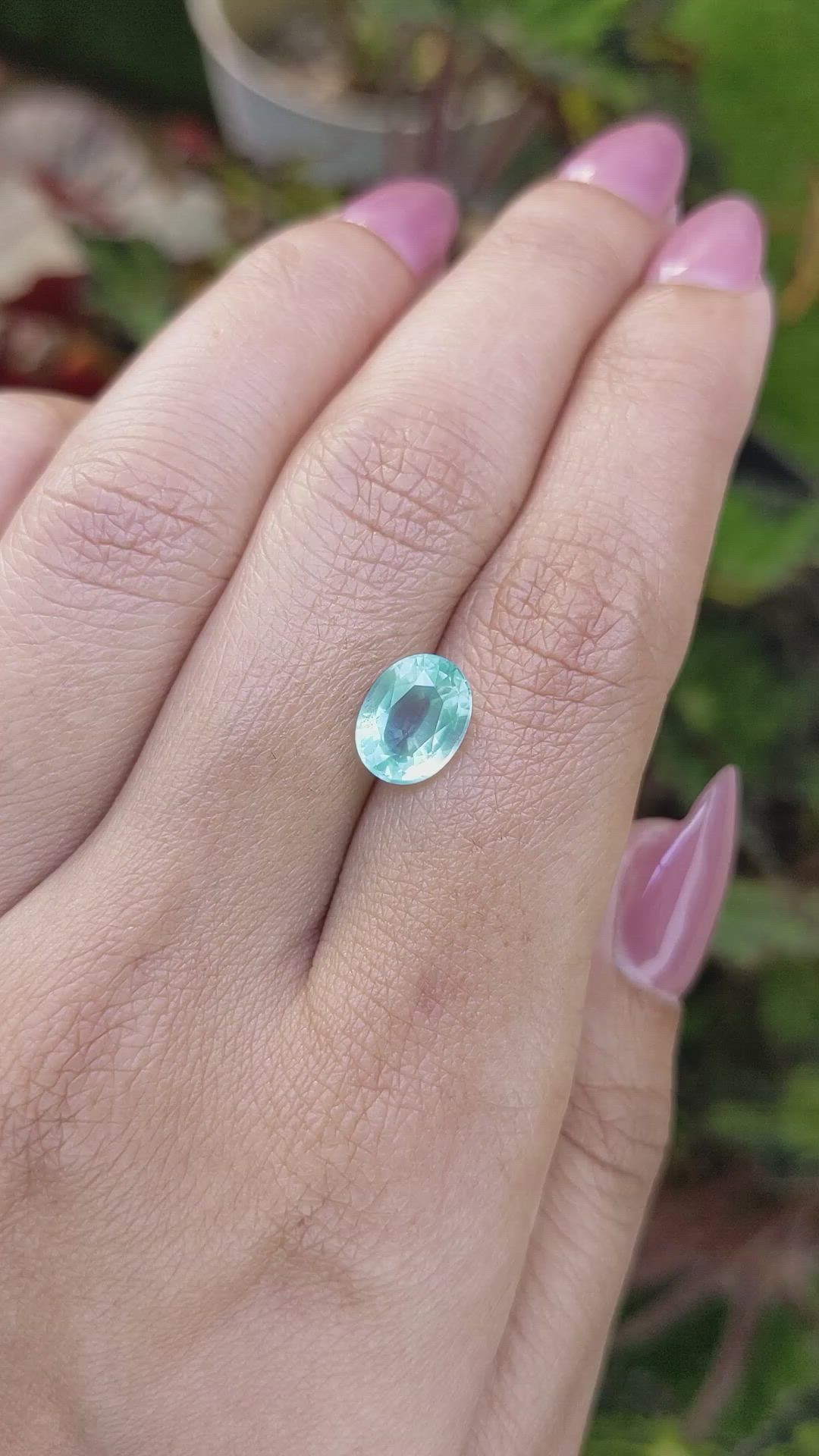 2.04 Ct. Greenish Blue Aquamarine from Ceylon (Sri Lanka) Size Video