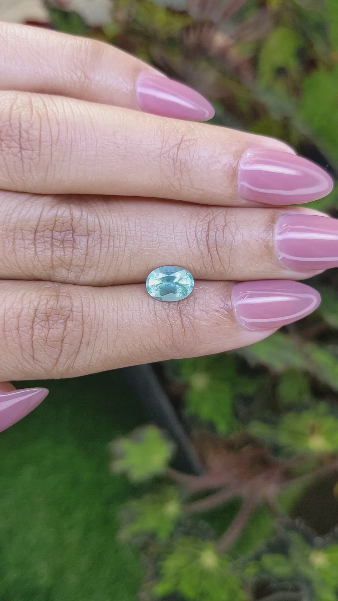1.09 Ct. Blue Aquamarine from Ceylon (Sri Lanka) Size Video