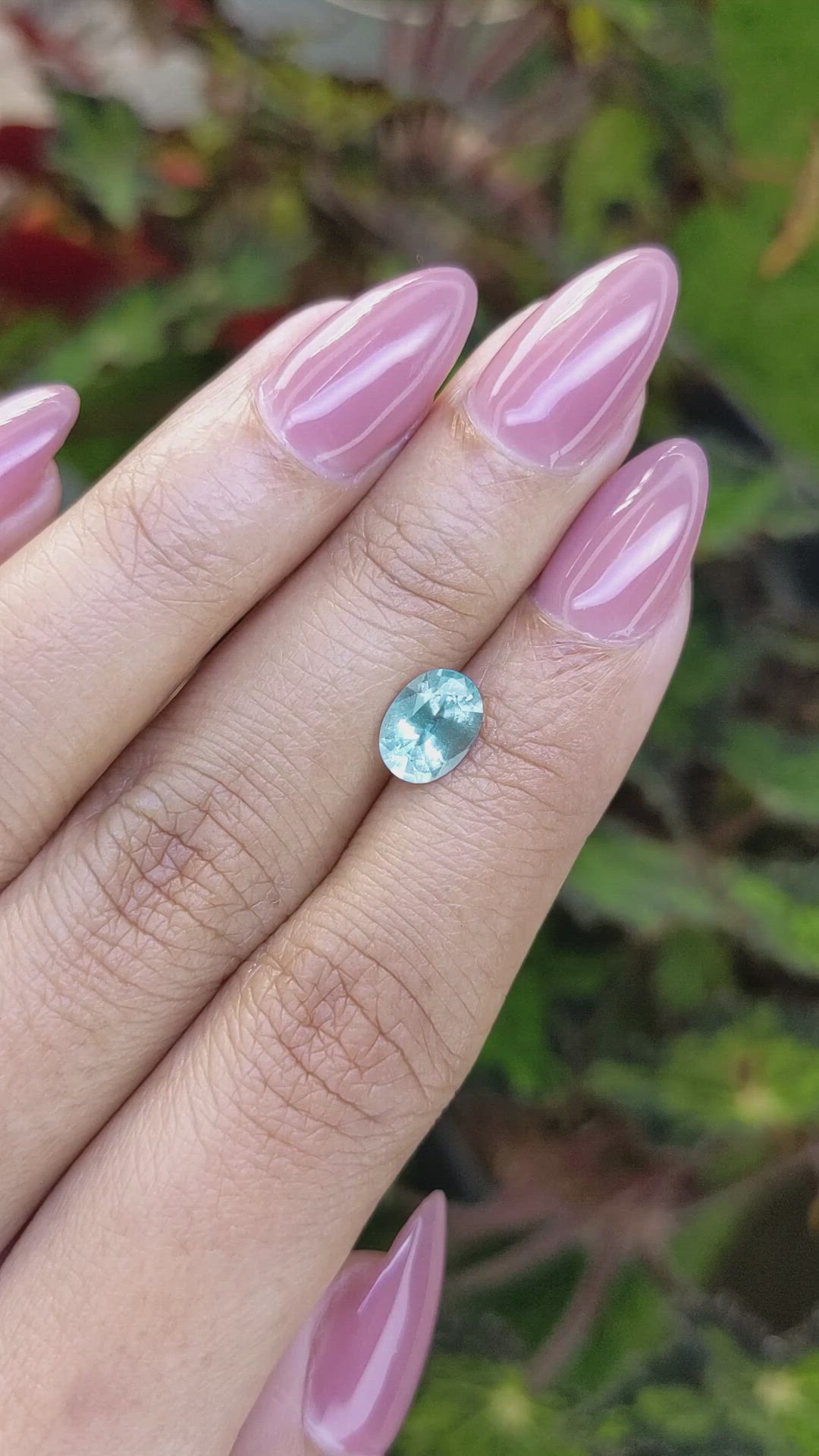 1.09 Ct. Blue Aquamarine from Ceylon (Sri Lanka) Size Video