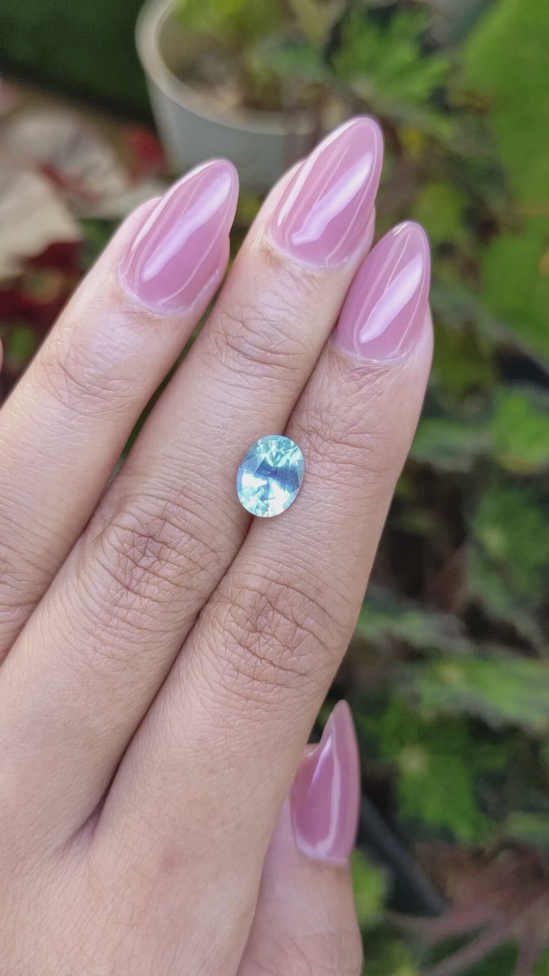 1.54 Ct. Blue Aquamarine from Ceylon (Sri Lanka) Size Video