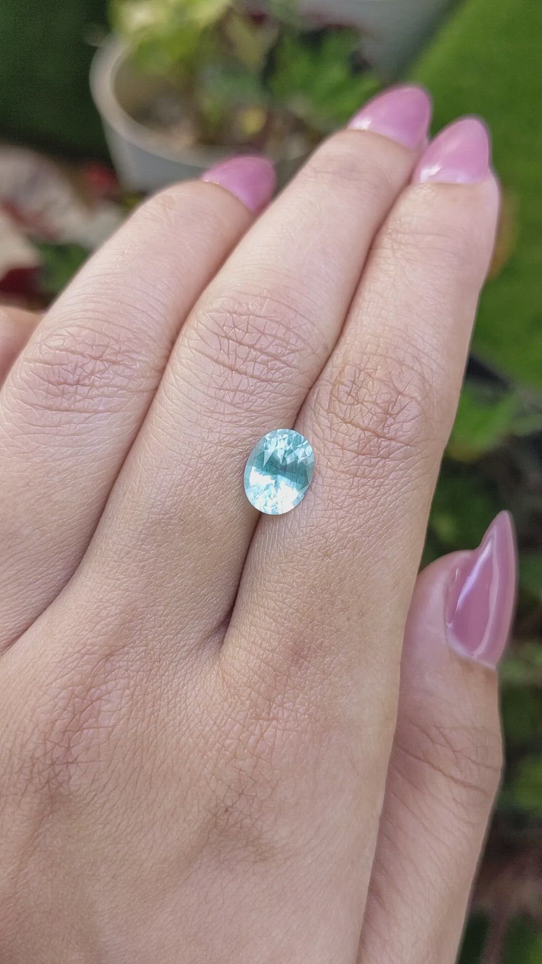 1.54 Ct. Blue Aquamarine from Ceylon (Sri Lanka) Size Video