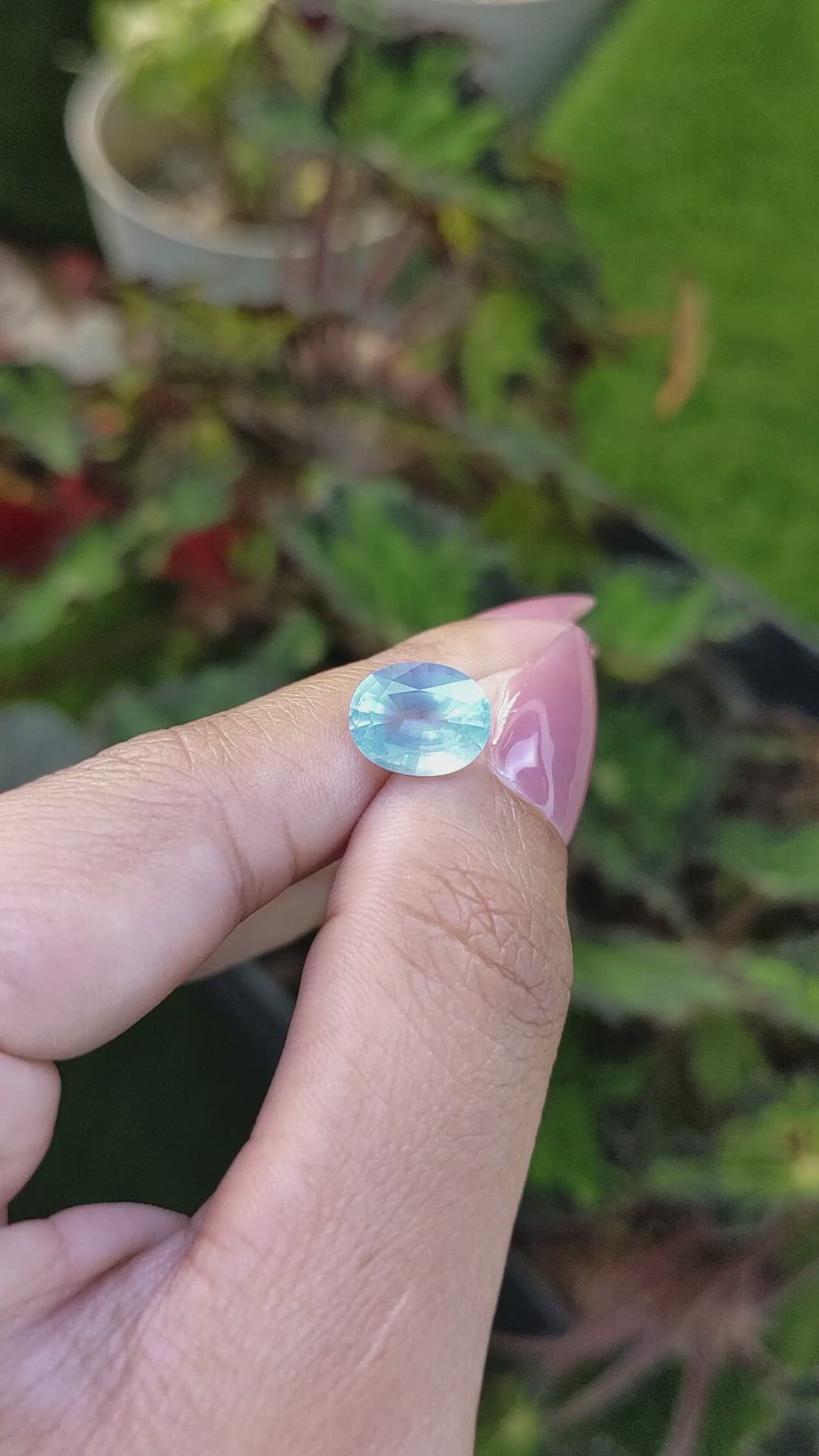 2.47 Ct. Blue Aquamarine from Ceylon (Sri Lanka) Size Video