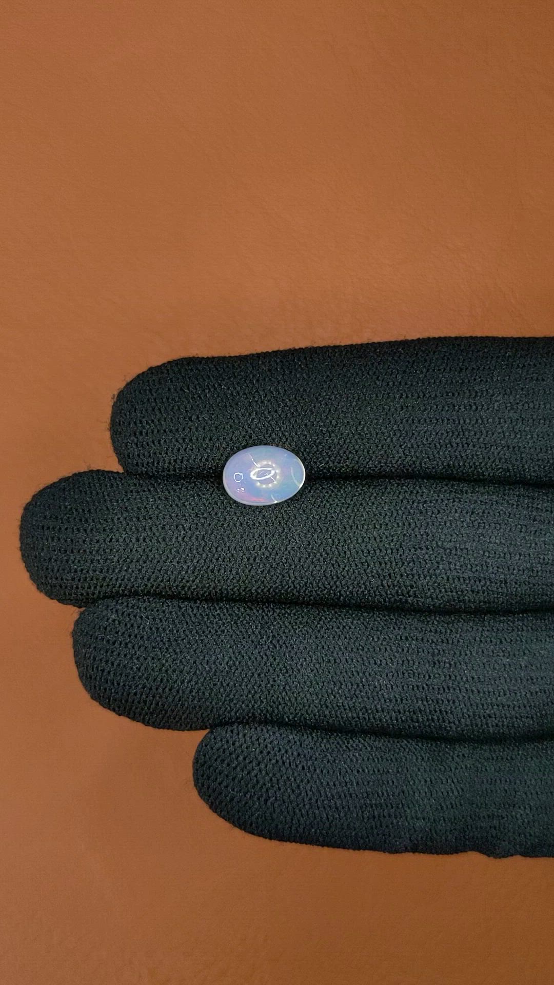 5.37 Ct. Multi Color Cabochon White Opal (Light Opal) from Brazil Size Video