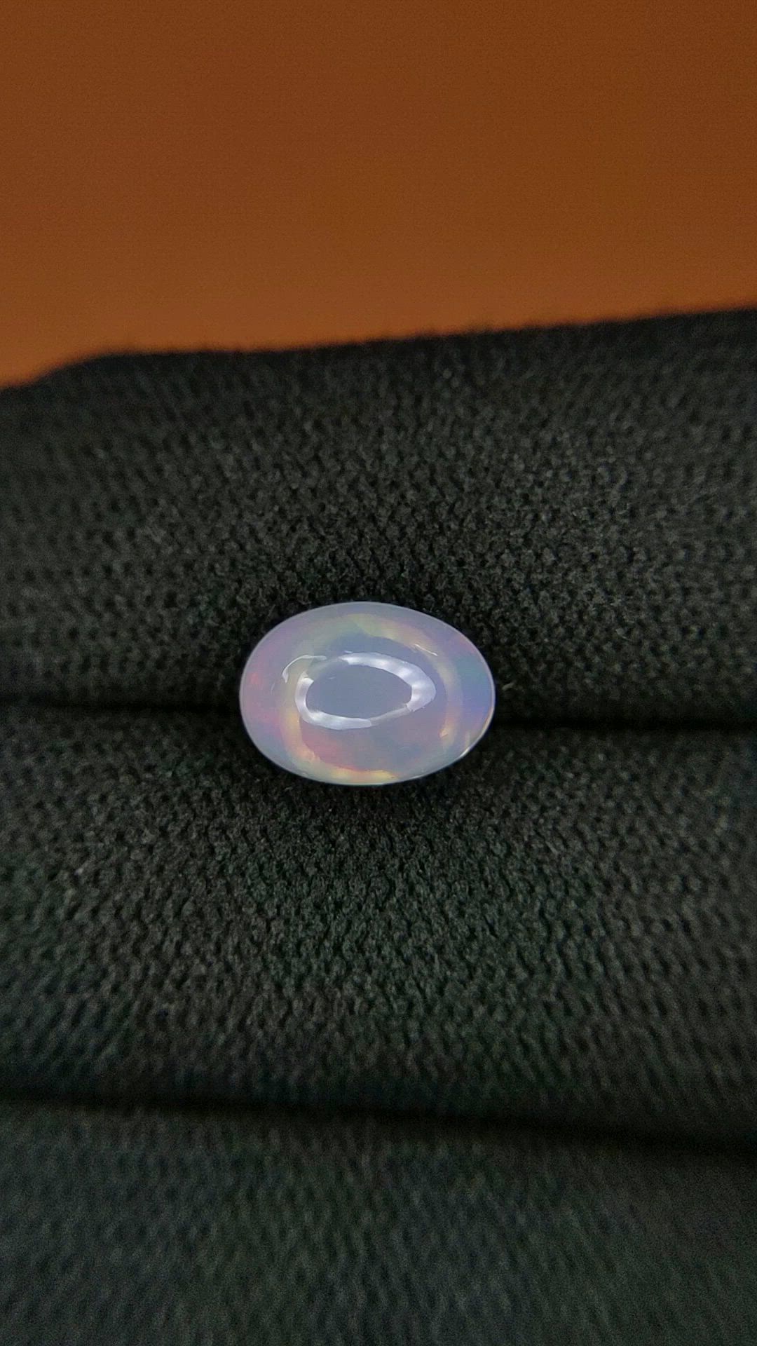 5.37 Ct. Multi Color Cabochon White Opal (Light Opal) from Brazil Size Video