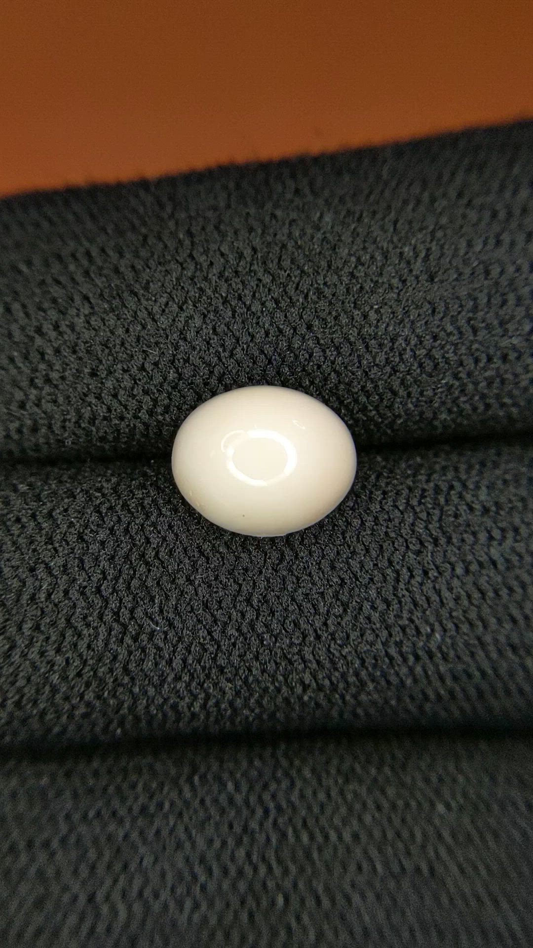 2.94 Ct. Salmon and White Cabochon Coral from Italy Size Video