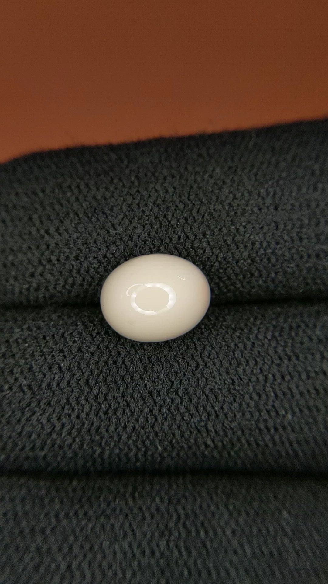 2.66 Ct. Salmon and White Cabochon Coral from Italy Size Video