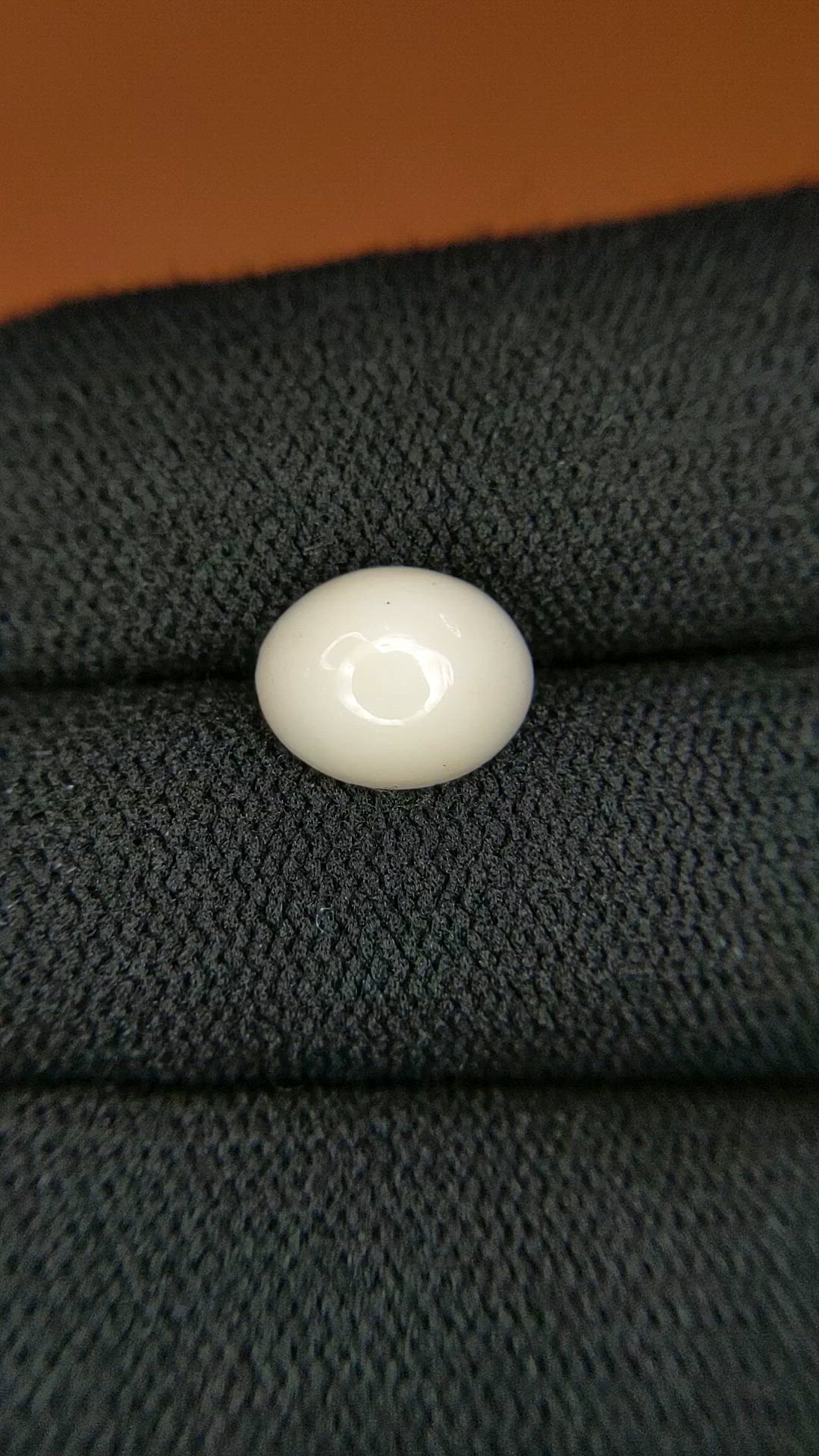 2.30 Ct. Salmon and White Cabochon Coral from Italy Size Video