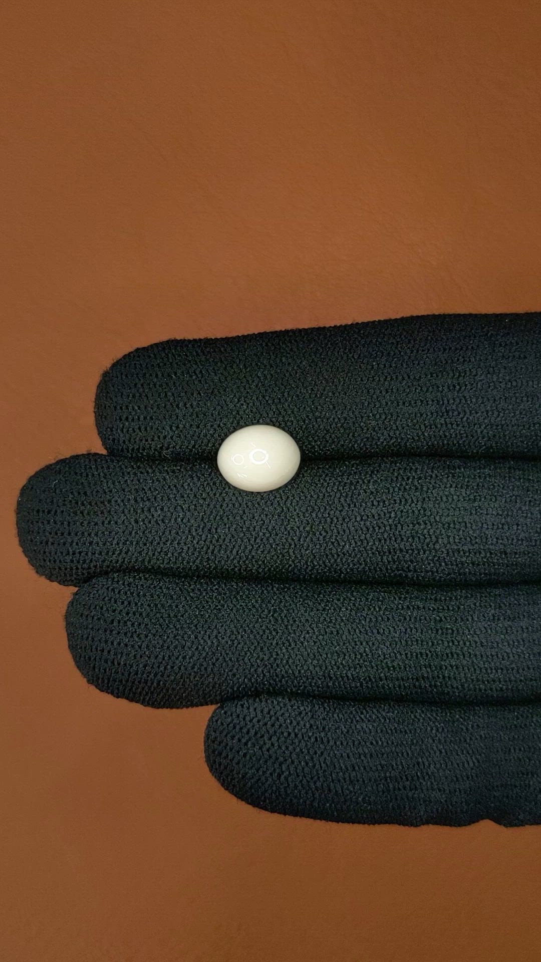 2.65 Ct. Salmon and White Cabochon Coral from Italy Size Video