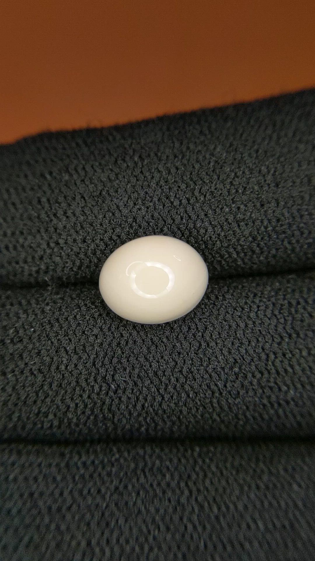 2.65 Ct. Salmon and White Cabochon Coral from Italy Size Video