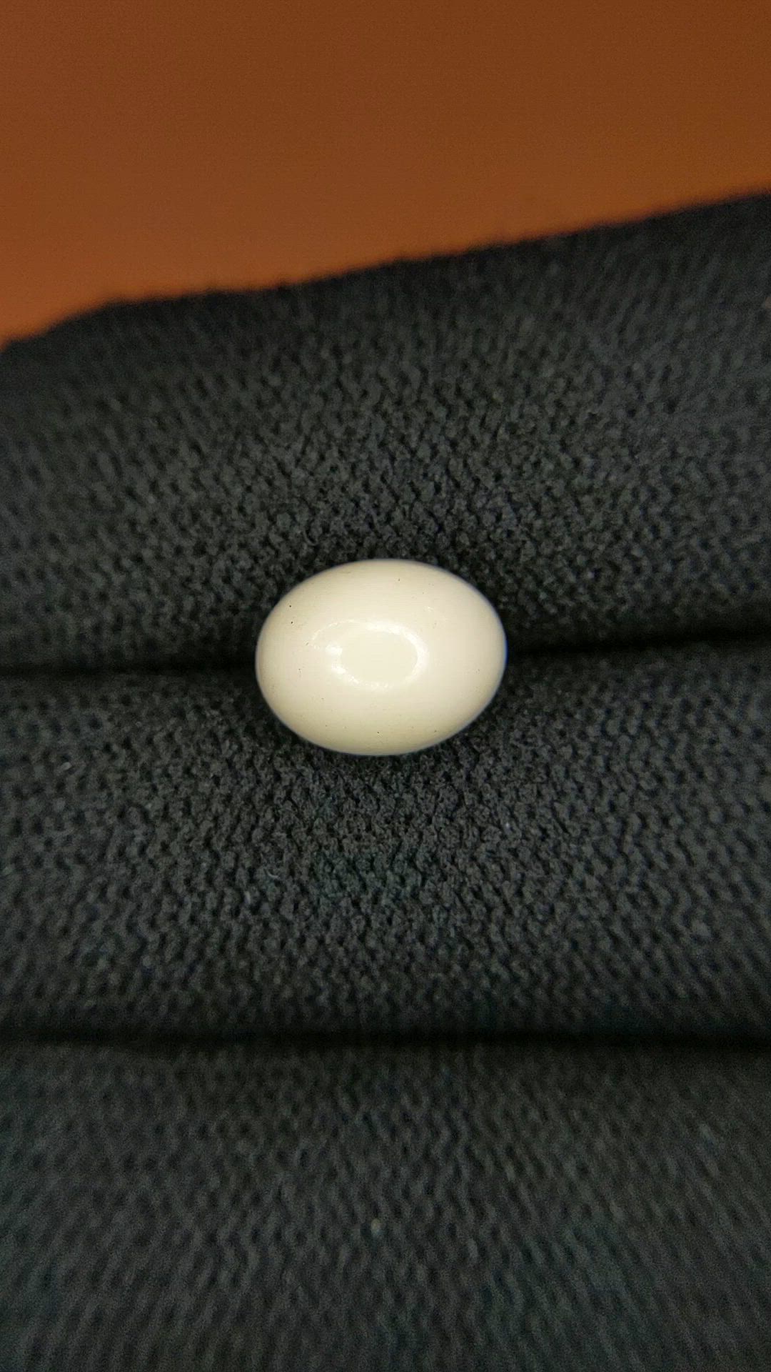 2.72 Ct. Salmon and White Cabochon Coral from Italy Size Video