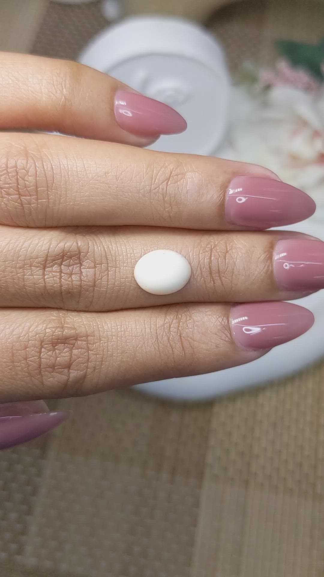 1.99 Ct. Salmon and White Cabochon Coral from Italy Size Video