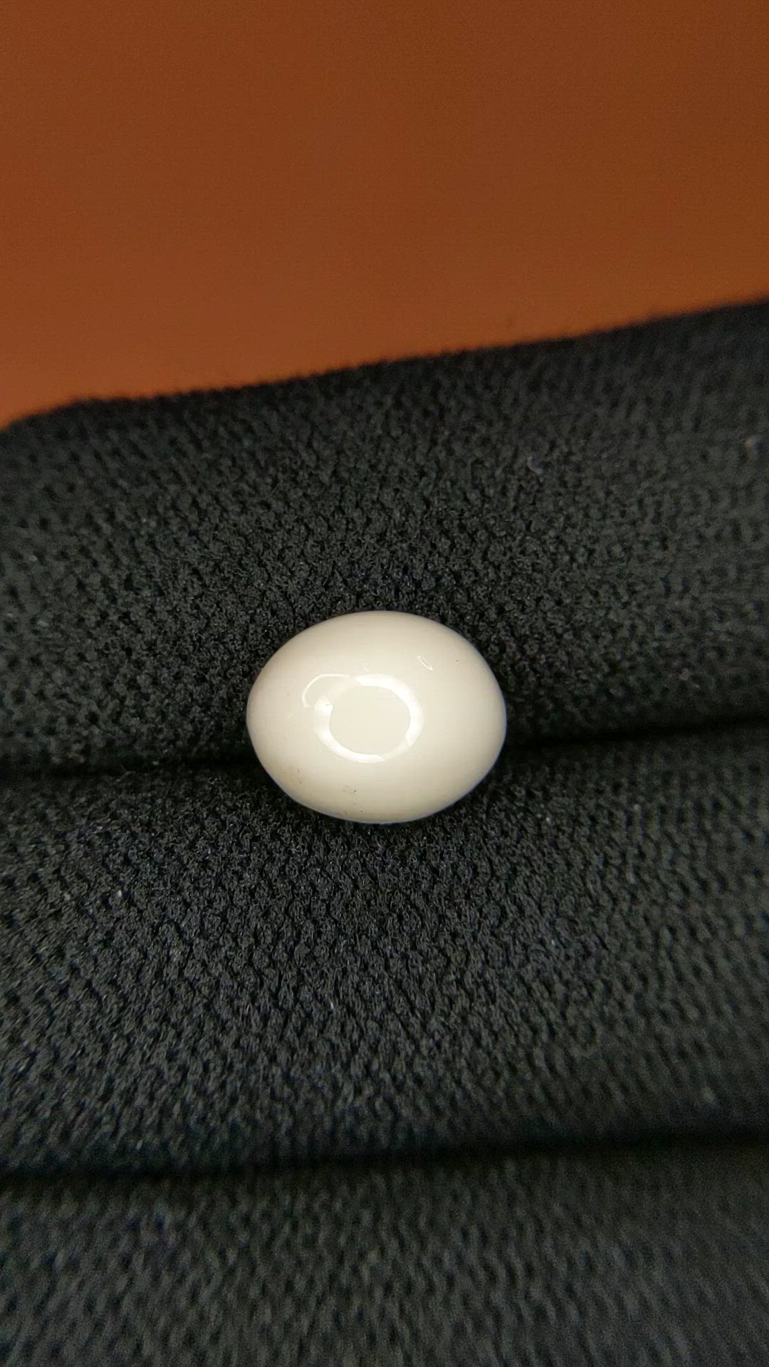 2.63 Ct. Salmon and White Cabochon Coral from Italy Size Video