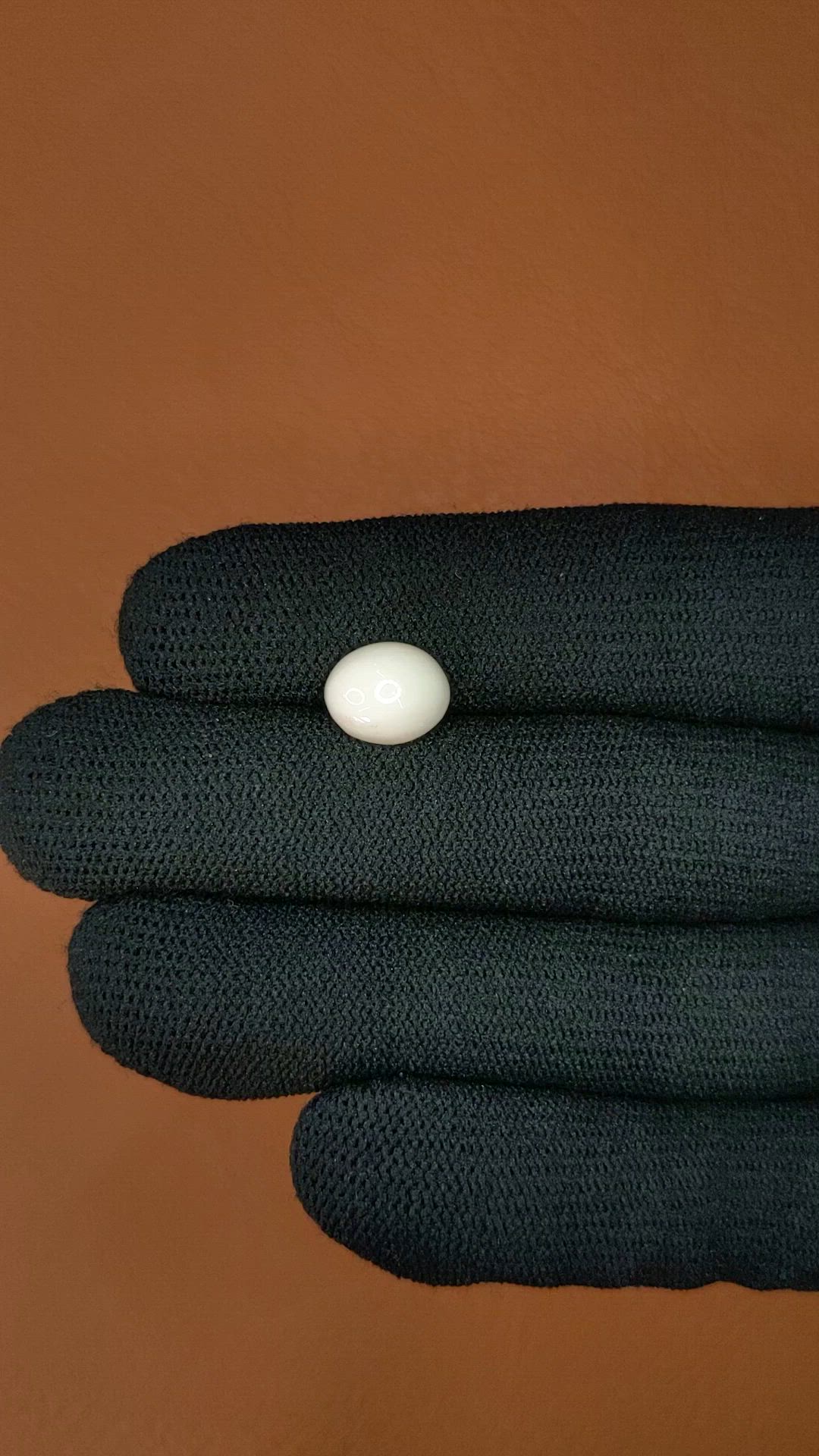 2.63 Ct. Salmon and White Cabochon Coral from Italy Size Video