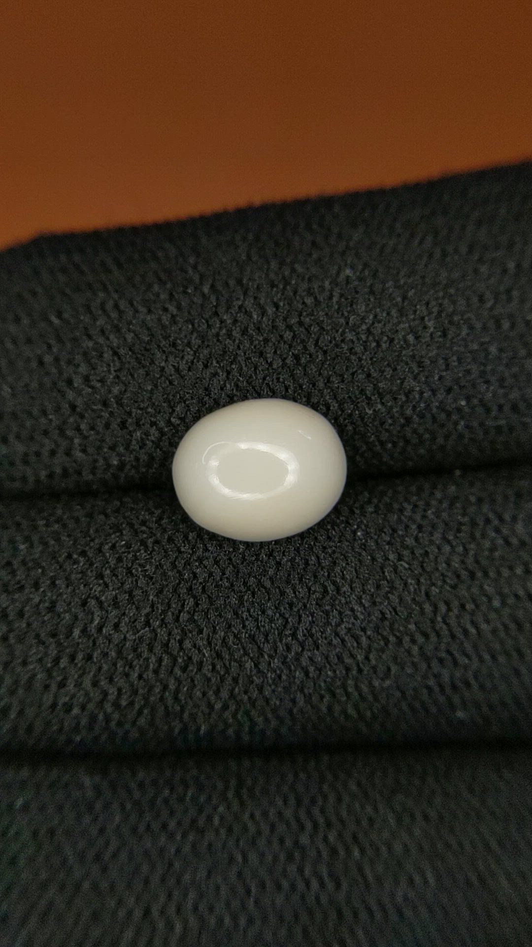 2.07 Ct. Salmon and White Cabochon Coral from Italy Size Video
