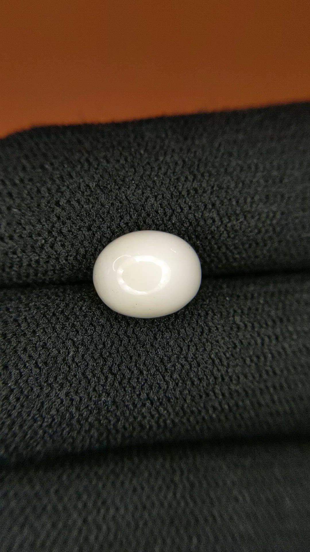 2.79 Ct. Salmon and White Cabochon Coral from Italy Size Video